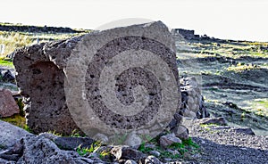 Stone block processed at Sillustanii      -peru 124