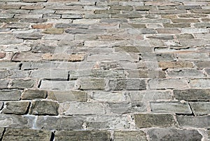 Stone block roadway