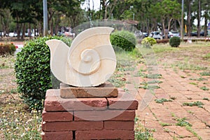 Stone block walk path