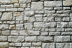 Stone block wall