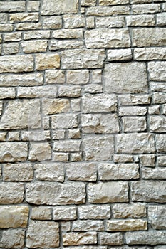 Stone block wall