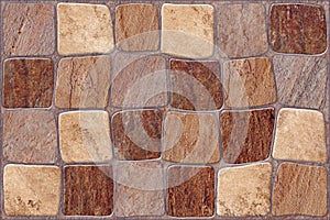 Stone blocks decorative mosaic shape shameless Pattern in wall background