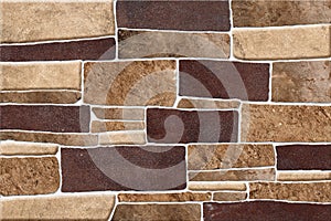 Stone blocks decorative mosaic shape shameless Pattern in wall background