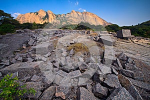 Stone blocks in Savandurga