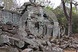 Stone blocks of Ta Phrom ruins