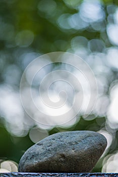 Stone on the blurred background