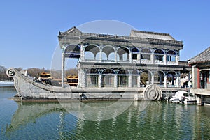 The stone boat in the Summer Palace