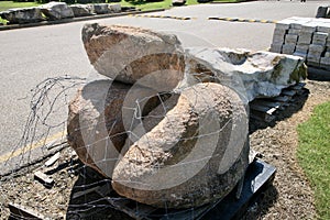 Stone Boulders for Patio Projects photo