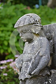 Stone boy - Portmerion Village in Wales