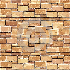 Stone Brick wall seamless background.