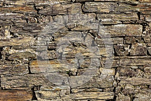 Stone brick wall texture outside