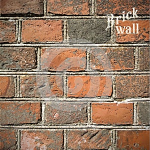 Stone Brick wall Vector illustration background -