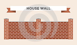 Stone bricks fence isolated on white background