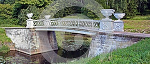 Stone bridge across small river