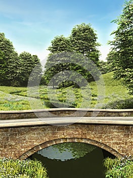 Stone bridge in the countryside