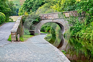 Stone bridge crossing over the Shropshire Union Cana