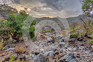 Stone bridge of Ethiopia over the Blue Nile