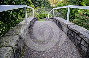 Stone bridge in a garden