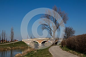 Stone bridge in Kralova pri Senci, Slovakia photo