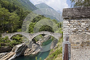 Stone Bridge in Lavertezzo, Verzasca Valley