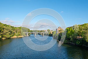 Stone bridge in Logrono, La Rioja region, Spain
