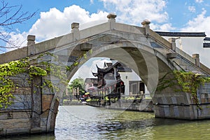 Stone Bridge in the old water town - Xitang, in east China