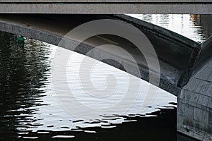 glistening river below the bridge
