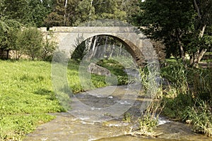 Stone bridge over the river