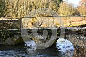 Stone bridge over small river