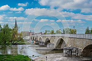 The Stone Bridge in Regensburg, Germany