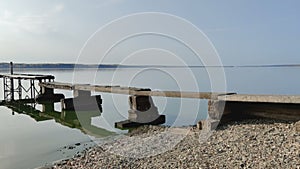 Stone Bridge on the river bank