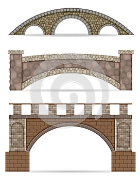 Stone bridge stock vector illustration