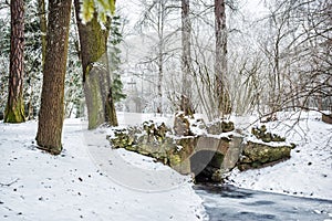 Stone bridge and view of the Great Caprice photo