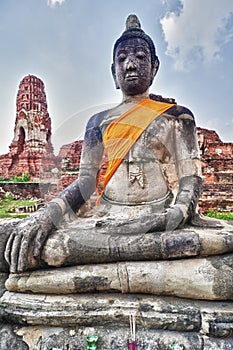 Stone Buddha from Ayutthaya photo