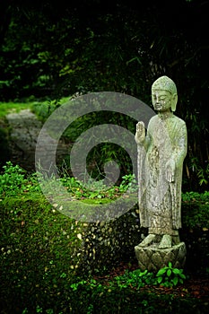 Stone Buddha. Hindu, philosophy.