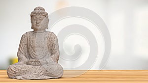 The stone buddha for religious concept 3d rendering