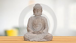 The stone buddha for religious concept 3d rendering