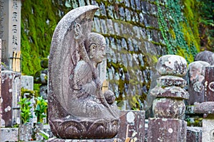 Stone Buddha statue at Eikando Zenrinji Temple in Kyoto