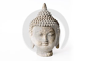 Stone Buddha statue head