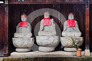 Stone Buddha statues in Takayama