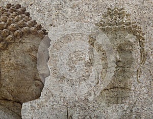 Stone Buddha warrior statue ayutthaya