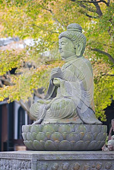 Stone Buddist statues of Hase-dera temple