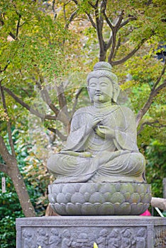Stone Buddist statues of Hase-dera temple