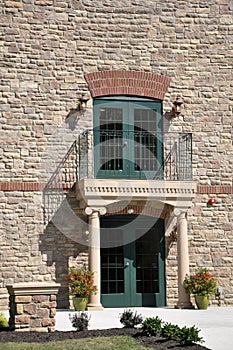 Stone building entrance