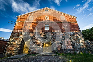 Stone building on the island of Suomenlinna, in Helsinki, Finland.