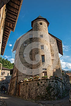 Stone building in the medieval village of Conflans