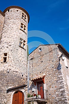 Stone buildings in the medieval town of Vogue