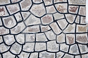 A stone built wall pattern
