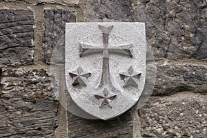 Stone Carmelite Order coat of arms