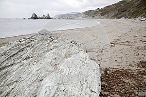 Stone on Carro Beach; Galicia photo